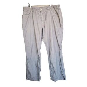 Duluth Trading Pants Men 42x34 Gray Flex Fire Hose Straight Casual Work Stretch
